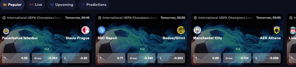 Sportsbook popular football markets